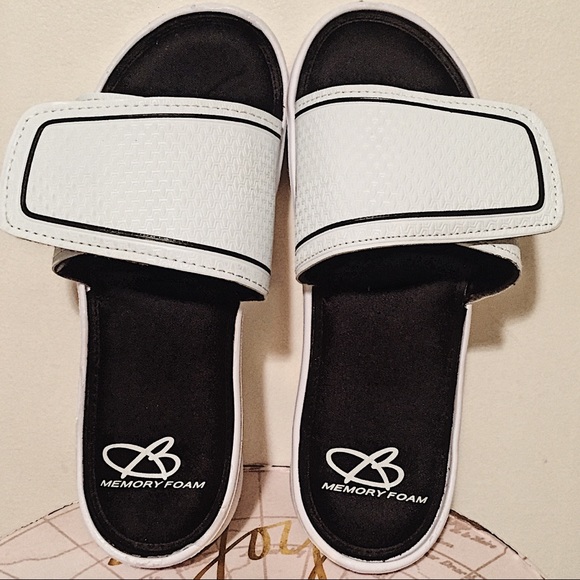 Shoes - 3/$20 Memory Foam House Slippers | Black and white